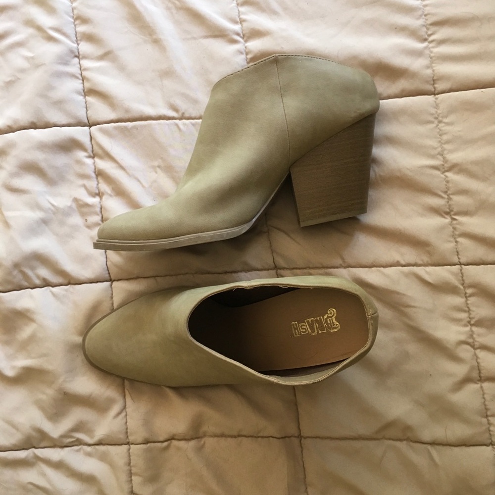 Nude Faux Leather Slip Ons